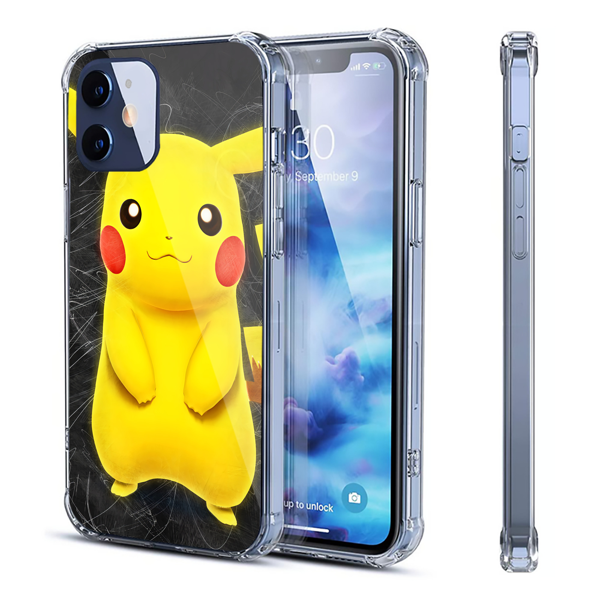 （画像用） ポケットモンスター Pokémon 【iPhone 12シリーズ対応】透明スマホケース（クリアソフトケース）